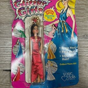 NEW Vogue Glitter Girls Doll RUBY 1982 Lesney 5.5" Mini Fashion Dolls Very Rare!